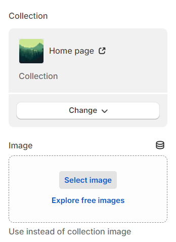 collection list block settings